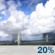 Today: A 20 percent chance of showers and thunderstorms after 1pm.  Mostly sunny, with a high near 80. South southeast wind 13 to 15 mph, with gusts as high as 21 mph. 
