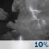 Tonight: Showers and thunderstorms likely, mainly before 4am, then showers likely and possibly a thunderstorm after 5am. Mostly cloudy, with a low around 62. East southeast wind around 10 mph. Chance of precipitation is 60%. New rainfall amounts between a tenth and quarter of an inch, except higher amounts possible in thunderstorms. Tonight: Showers and thunderstorms likely, mainly before 4am, then showers likely and possibly a thunderstorm after 5am. Mostly cloudy, with a low around 62. East southeast wind around 10 mph. Chance of precipitation is 60%. New rainfall amounts between a tenth and quarter of an inch, except higher amounts possible in thunderstorms.