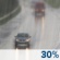 This Afternoon: A 30 percent chance of rain and thunderstorms.  Mostly cloudy, with a steady temperature around 64. North northeast wind around 7 mph.  New rainfall amounts of less than a tenth of an inch, except higher amounts possible in thunderstorms. 