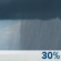 Today: A 30 percent chance of showers and thunderstorms, mainly before noon.  Mostly cloudy, with a high near 71. East wind 6 to 8 mph.  New rainfall amounts of less than a tenth of an inch, except higher amounts possible in thunderstorms. 
