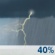 Today: A chance of showers between noon and 1pm, then a chance of showers and thunderstorms after 1pm.  Mostly cloudy, with a high near 78. East southeast wind 9 to 13 mph, with gusts as high as 21 mph.  Chance of precipitation is 40%. New rainfall amounts of less than a tenth of an inch, except higher amounts possible in thunderstorms. 